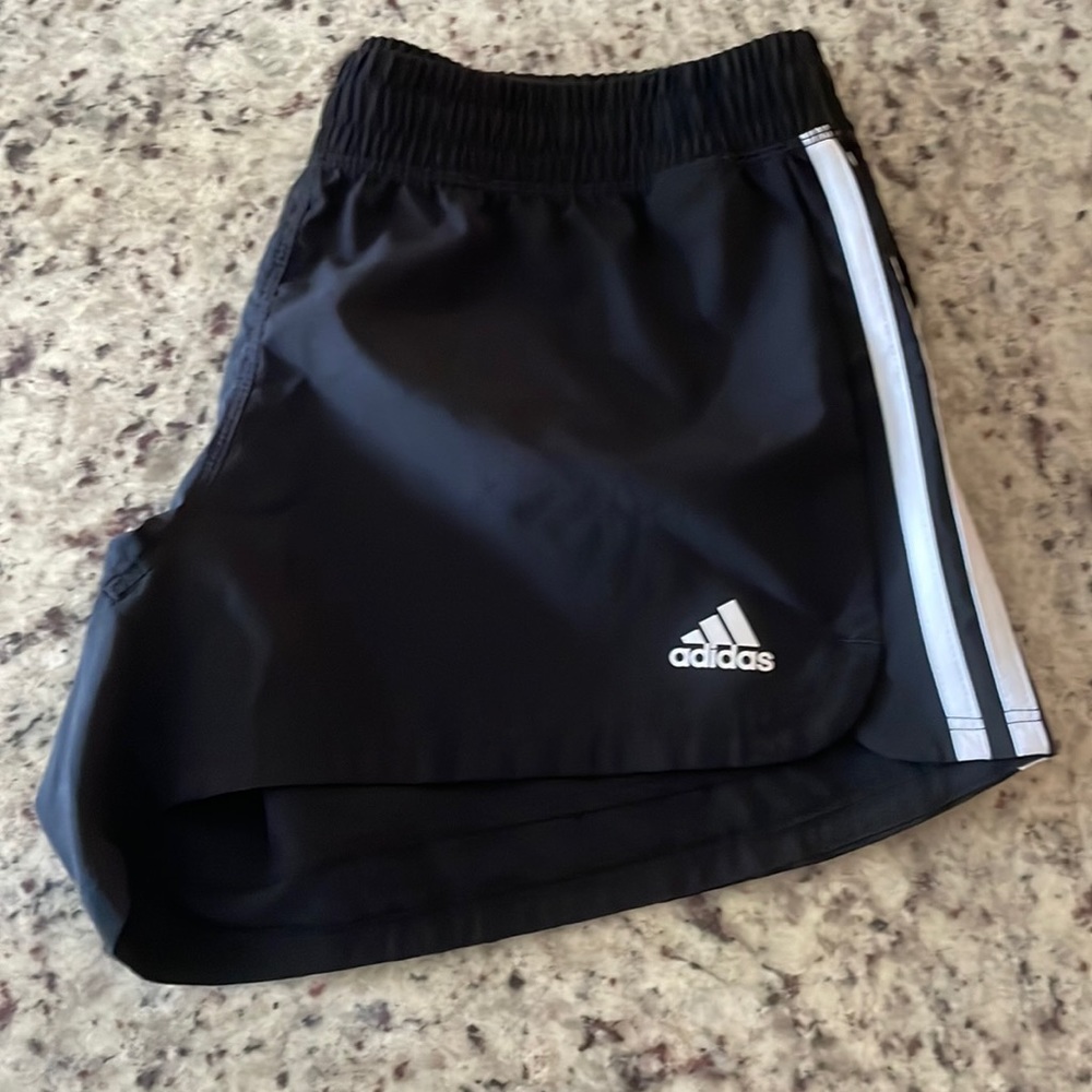 Adidas black shorts, size medium 3” inseam